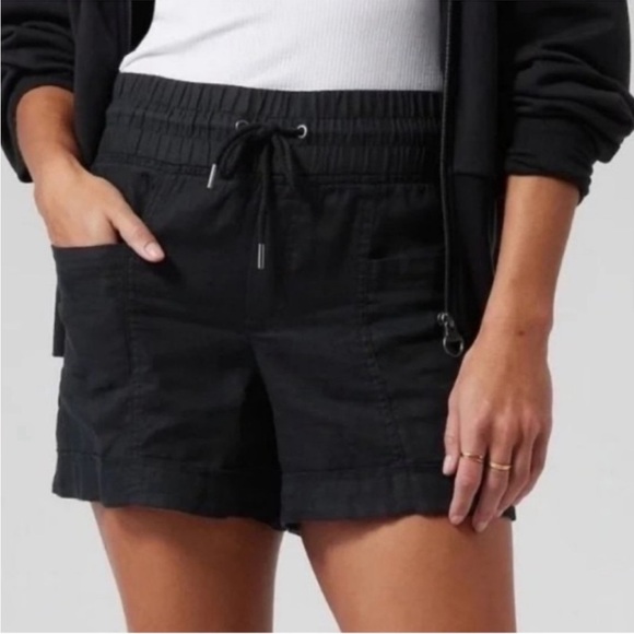 Athleta Pants - Athleta Cabo Linen Shorts Black Size 10